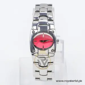 Mode Women’s Quartz Silver Stainless Steel Pink Dial 24mm Watch 3753194555A