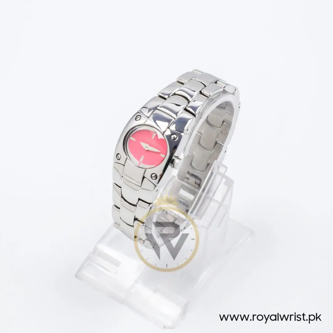 Mode Women’s Quartz Silver Stainless Steel Pink Dial 24mm Watch 3753194555A