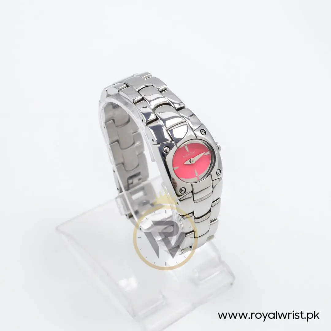 Mode Women’s Quartz Silver Stainless Steel Pink Dial 24mm Watch 3753194555A