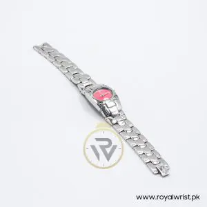 Mode Women’s Quartz Silver Stainless Steel Pink Dial 24mm Watch 3753194555A