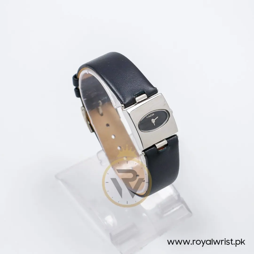 Mode Women’s Quartz Black Leather Strap Black Dial 22mm Watch 3751143515
