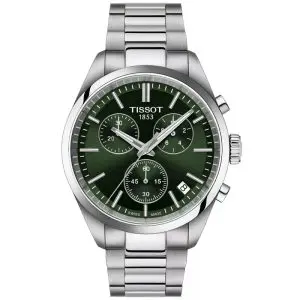 TISSOT Men’s Quartz Swiss Made Silver Stainless Steel Green Dial 40mm Watch T150.417.11.091.00