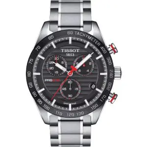 TISSOT Men’s Quartz Swiss Made Grey Stainless Steel Black Dial 42mm Watch T100.417.11.051.01