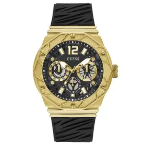Guess Men’s Quartz Black Silicone Strap Black Dial 47mm Watch GW0634G2