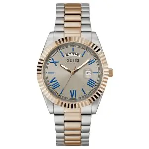 Guess Men’s Quartz Two-tone Stainless Steel Grey Dial 42mm Watch GW0265G13
