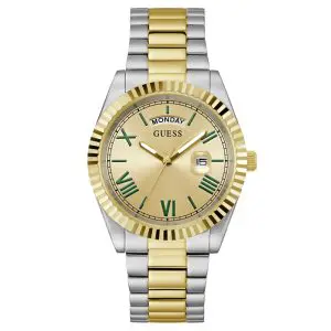 Guess Men’s Quartz Two-tone Stainless Steel Gold Dial 42mm Watch GW0265G14