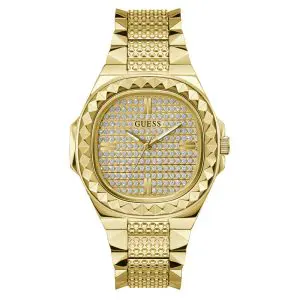 Guess Men’s Quartz Gold Stainless Steel Gold Dial 42mm Watch GW0622G1