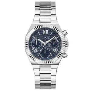 Guess Women’s Quartz Silver Stainless Steel Blue Dial 38mm Watch GW0769L1