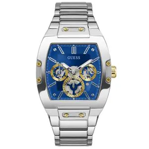 Guess Men’s Quartz Silver Stainless Steel Blue Dial 42mm Watch GW0456G5