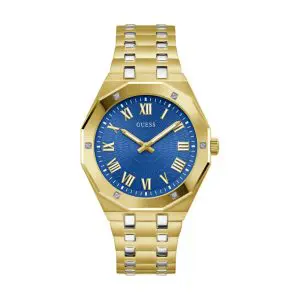 Guess Men’s Quartz Two Tone Stainless Steel Blue Dial 43mm Watch GW0575G6