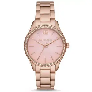 Michael Kors Women’s Quartz Rose Gold Stainless Steel Pink Dial 38mm Watch MK6848