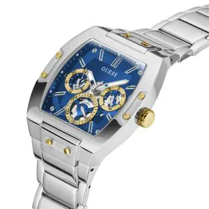 Guess Men’s Quartz Silver Stainless Steel Blue Dial 42mm Watch GW0456G5