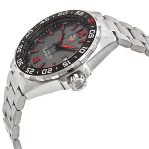 Tag Heuer Formula 1 Men’s Quartz Swiss Made Silver Stainless Steel Dark Grey Dial 43mm Watch WAZ1018.BA0842