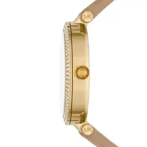 Michael Kors Women’s Quartz Brown Leather Strap Gold Dial 39mm Watch MK4725