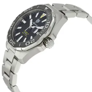 Tag Heuer Aquaracer Men’s Automatic Swiss Made Silver Stainless Steel Black Dial 43mm Watch WAY201A.BA0927