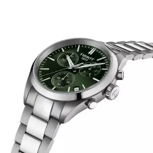 TISSOT Men’s Quartz Swiss Made Silver Stainless Steel Green Dial 40mm Watch T150.417.11.091.00