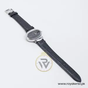 Elle Women’s Quartz Black Leather Strap Black Dial 40mm Watch EL20032S02N