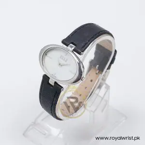 Elle Women’s Quartz Black Leather Strap Mother Of Pearl Dial 40mm Watch EL20024S05C