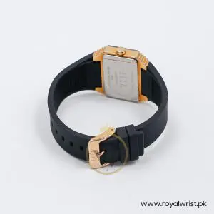 Elle Women’s Quartz Black Silicone Strap Grey Dial 37mm Watch EL20077P03C