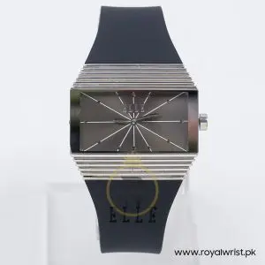 Elle Women’s Quartz Black Silicone Strap Grey Dial 37mm Watch EL20077P02C