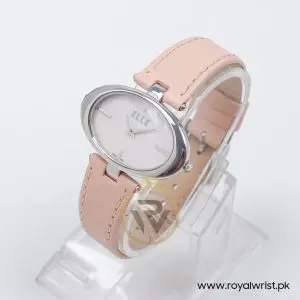 Elle Women’s Quartz Light Pink Leather Strap Mother Of Pearl Dial 40mm Watch EL20024S01C