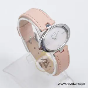 Elle Women’s Quartz Light Pink Leather Strap Mother Of Pearl Dial 40mm Watch EL20024S01C