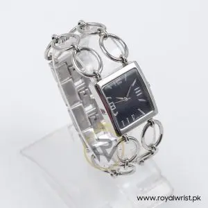 Elle Women’s Quartz Silver Stainless Steel Black Dial 25mm Watch EL20003B01