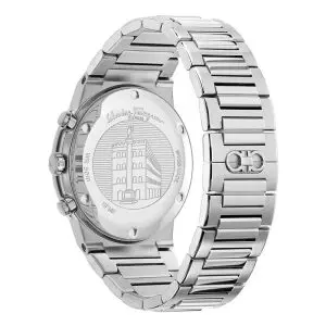 Ferragamo Swiss Made Quartz Silver Stainless Steel Green Dial 41mm Watch SFME00421