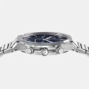 Ferragamo Men’s Swiss Made Quartz Silver Stainless Steel Blue Dial 41mm Watch SFME01123