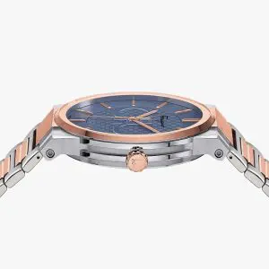 Ferragamo Swiss Made Quartz Two Tone Stainless Steel Blue Dial 41mm Watch SFHP007-20