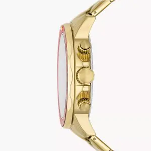 Fossil Men’s Quartz Gold Stainless Steel Black Dial 45mm Watch BQ2755 (Without Tag)