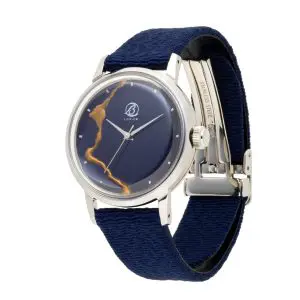 Alternative view of LOV-IN BOUQUET Japan Women’s Quartz Fabric & Leather Strap Navy Blue Dial 36mm Watch LVB140S1
