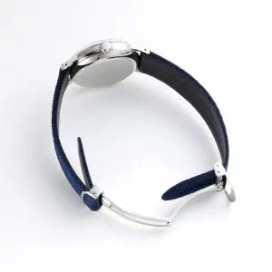 LOV-IN BOUQUET Women’s Quartz Fabric & Leather Strap Navy Blue Dial 36mm Watch LVB140S1