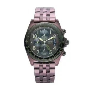 STAG TYO Men’s Quartz Stainless Steel Brown Dial 40mm Watch STG007B1