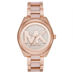 Michael Kors Women’s Janelle Rose Gold Stainless Steel Rose Gold Dial 42mm Watch MK7089