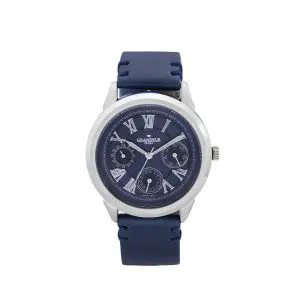 Grandeur Plus Japan Men’s Quartz Leather Strap Blue Dial 40mm Watch GRP004W2