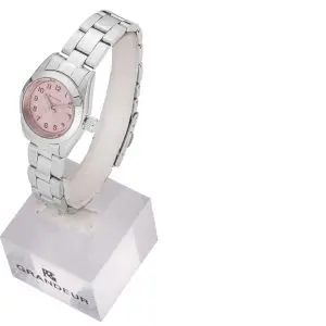 GRANDEUR Japan Women’s Quartz Stainless Steel Pink Dial 25mm Watch GSX052L3 - Image 6