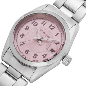 GRANDEUR Japan Women’s Quartz Stainless Steel Pink Dial 25mm Watch GSX052L3 - Image 4