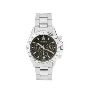 Grandeur Men’s Quartz Stainless Steel Black Dial 42mm Watch JGR004W4