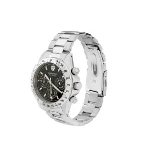 Grandeur Japan Men’s Quartz Stainless Steel Black Dial 42mm Watch JGR004W4 - Image 4