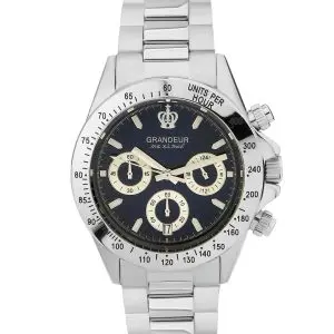 Grandeur Men’s Quartz Stainless Steel Blue Dial 42mm Watch JGR004W5