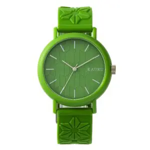 Kaoru Japan Women’s Quartz Silicone Strap Green Dial 38mm Watch KAORU001M2 Matcha Fragrance