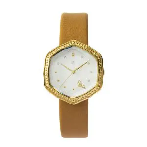 LOV-IN BOUQUET Japan Women’s Quartz Leather Strap White Dial 35mm Watch LVB126H3