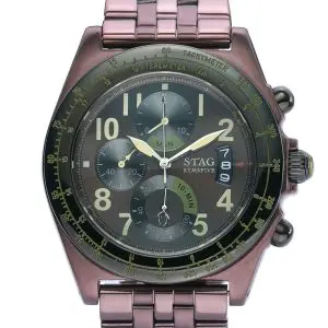 Alternative view of STAG TYO Men’s Quartz Stainless Steel Brown Dial 40mm Watch STG007B1
