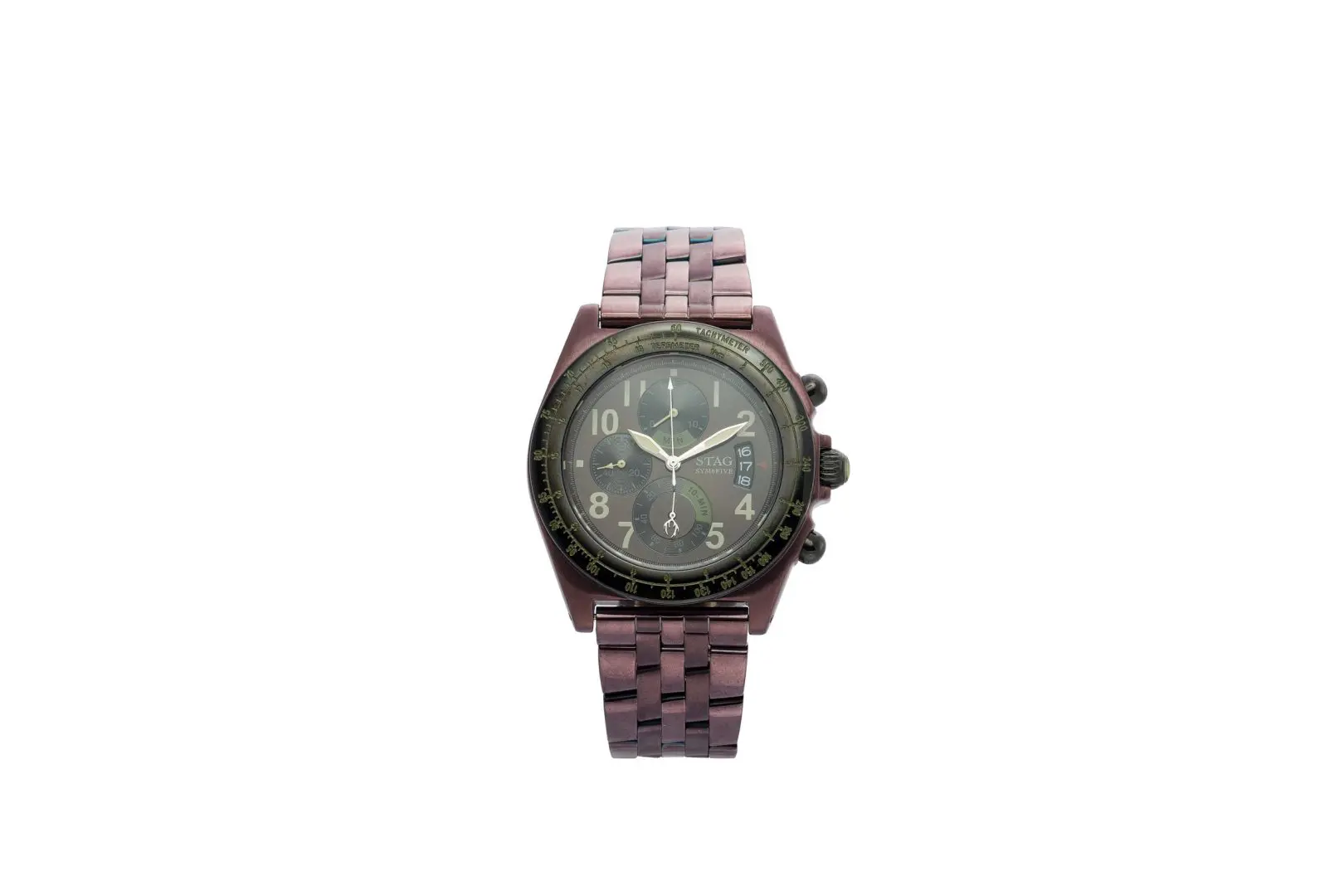 STAG TYO Men’s Quartz Stainless Steel Brown Dial 40mm Watch STG007B1 - Image 3