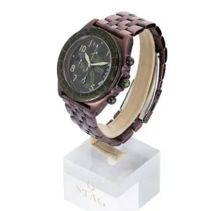 STAG TYO Men’s Quartz Stainless Steel Brown Dial 40mm Watch STG007B1 - Image 5