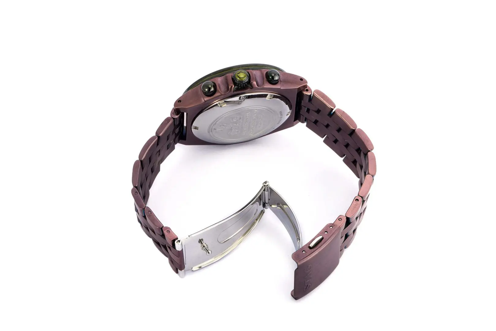 STAG TYO Men’s Quartz Stainless Steel Brown Dial 40mm Watch STG007B1 - Image 6