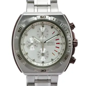 STAG TYO Men’s Quartz Stainless Steel White Dial 40mm Watch STG009S1A