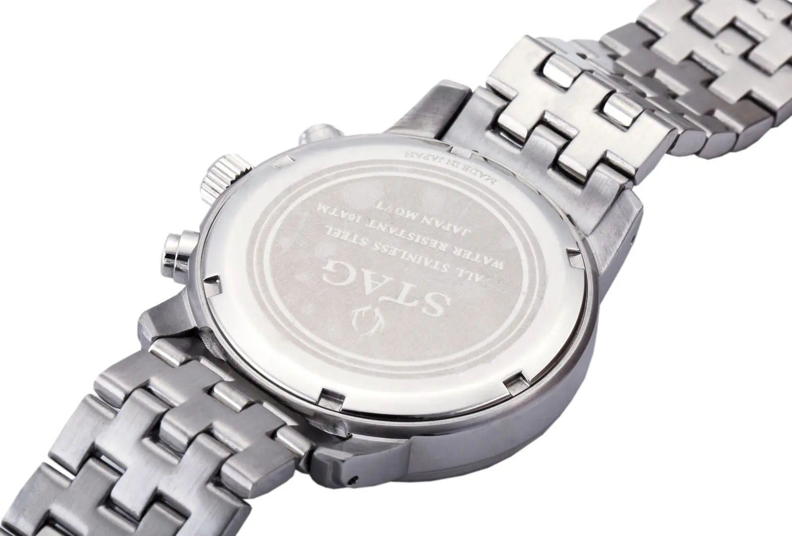 STAG TYO Men’s Quartz Stainless Steel Black Dial 41mm Watch STG011S2 - Image 8