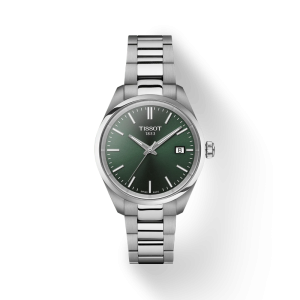 Tissot Women’s Quartz Swiss Made Silver Stainless Steel Green Dial 34mm Watch T150.210.11.091.00